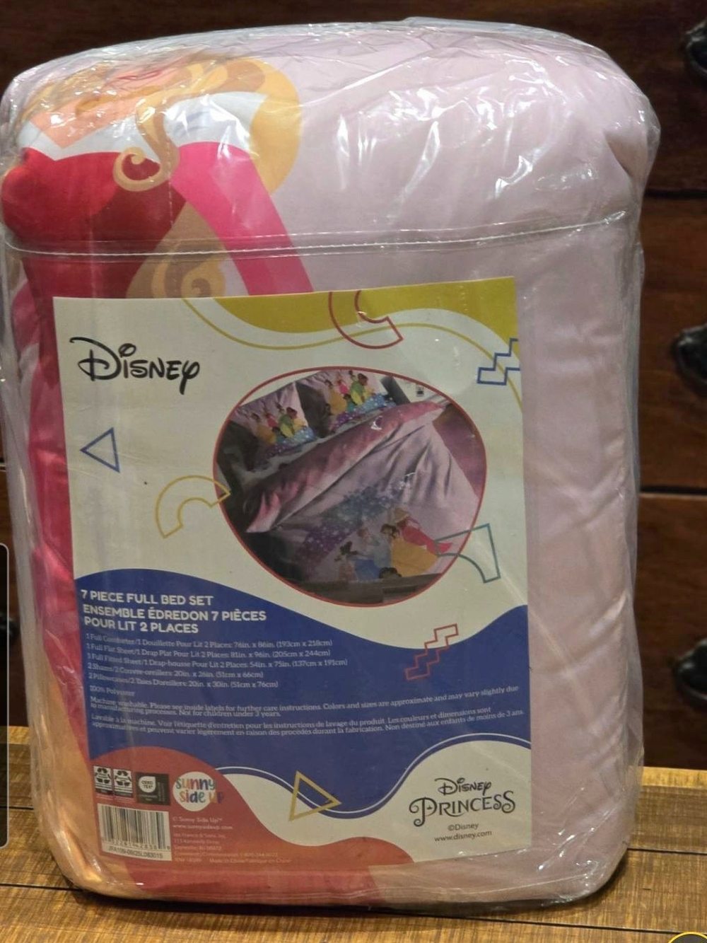 Disney Princess Full Bedding Set - Pink and Purple